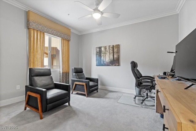 30 Via Mantova Unit 202, Henderson, NV 89011 - office featuring crown molding, carpet, and ceiling fan