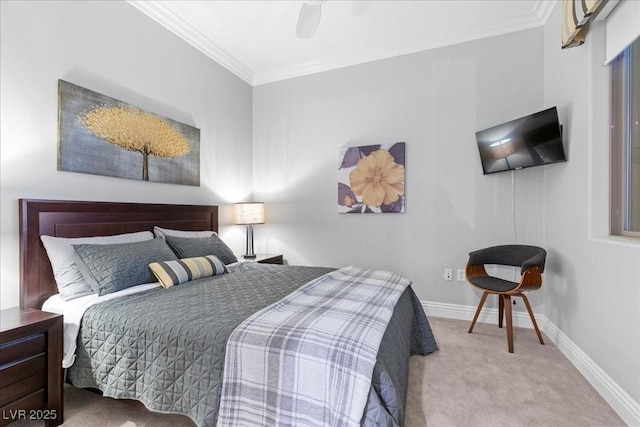 30 Via Mantova Unit 202, Henderson, NV 89011 - bedroom featuring carpet flooring, crown molding, and a ceiling fan