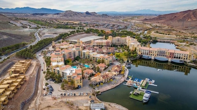 30 Via Mantova Unit 202, Henderson, NV 89011 - aerial view of property and surrounding area featuring a water and mountain view