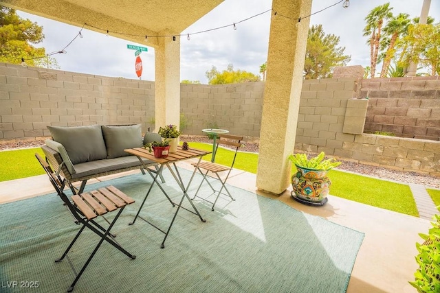 2251 Vangogh Dr, Henderson, NV 89074 - view of patio / terrace featuring outdoor lounge area