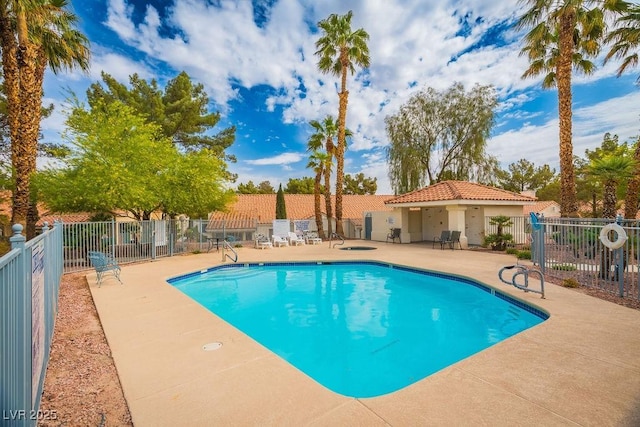 2251 Vangogh Dr, Henderson, NV 89074 - community pool with a patio area