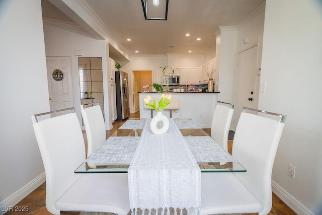 2251 Vangogh Dr, Henderson, NV 89074 - dining room with recessed lighting and crown molding