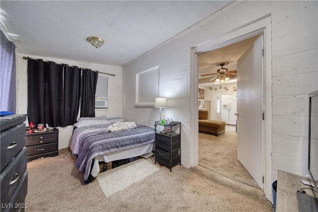 2910 Sunset St, Pahrump, NV 89060 - bedroom featuring carpet flooring and white fridge with ice dispenser