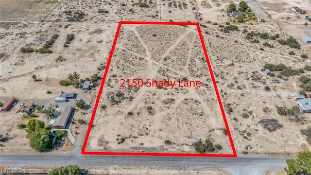 2090 Shady Ln, Pahrump, NV 89060 - overview of rural landscape with property parcel outlined