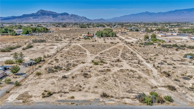 2090 Shady Ln, Pahrump, NV 89060 - overview of rural landscape with a mountain backdrop and a desert landscape