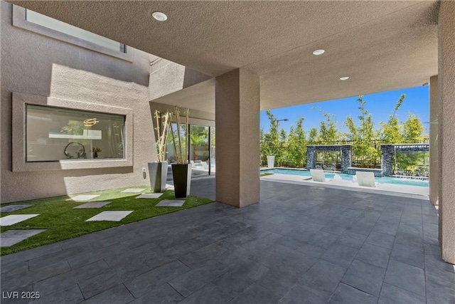 6234 Amber View St, Las Vegas, NV 89135 - view of patio / terrace featuring an outdoor pool