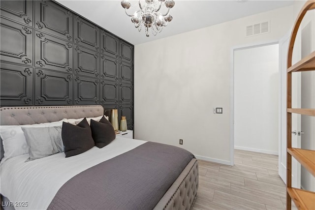 6234 Amber View St, Las Vegas, NV 89135 - bedroom with a chandelier and baseboards