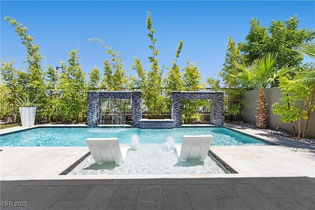 6234 Amber View St, Las Vegas, NV 89135 - outdoor pool featuring a fenced backyard
