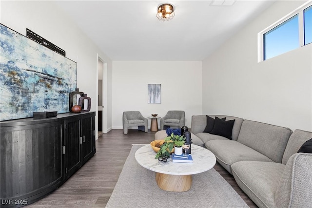 6234 Amber View St, Las Vegas, NV 89135 - living area featuring wood finished floors and baseboards