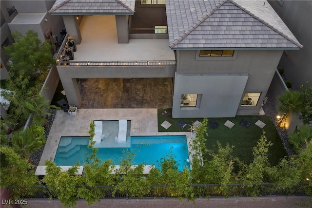 6234 Amber View St, Las Vegas, NV 89135 - view from above of property with a pool area