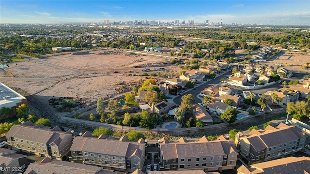 2792 Fountain Ridge Ln, Henderson, NV 89074 - aerial view of property and surrounding area featuring nearby urban area