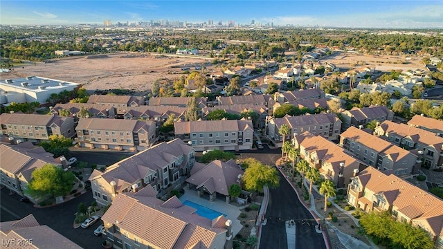 2792 Fountain Ridge Ln, Henderson, NV 89074 - aerial view of property and surrounding area featuring nearby suburban area