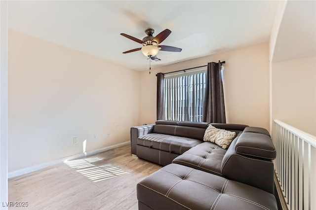 2792 Fountain Ridge Ln, Henderson, NV 89074 - living room featuring ceiling fan and wood finished floors