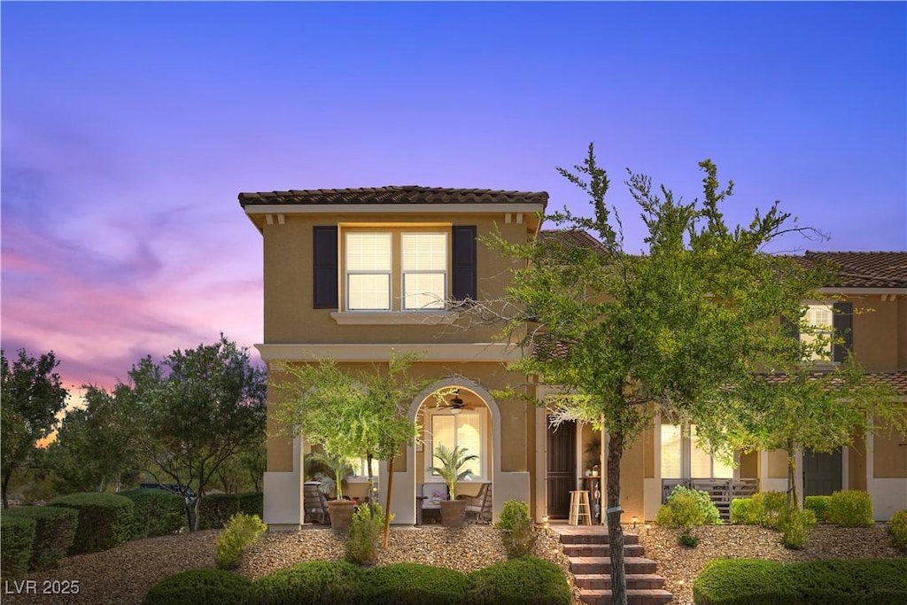 3137 Cartanda Ave, Henderson, NV 89044 - mediterranean / spanish-style house featuring stucco siding and a tile roof