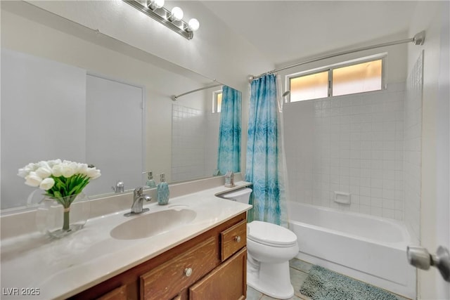 1676 Divinity St, Las Vegas, NV 89142 - bathroom featuring shower / tub combo with curtain, vanity, and tile patterned flooring