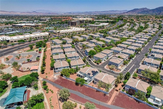 247 Integrity Ridge Dr, Henderson, NV 89052 - aerial overview of property's location with a mountain backdrop
