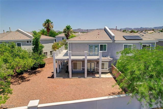 247 Integrity Ridge Dr, Henderson, NV 89052 - rear view of property with a patio, stucco siding, and french doors