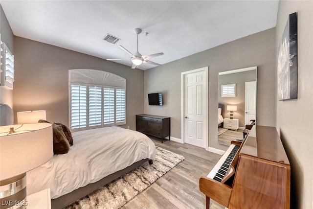 22 Starbrook Dr, Henderson, NV 89052 - bedroom featuring multiple windows, wood finished floors, and ceiling fan