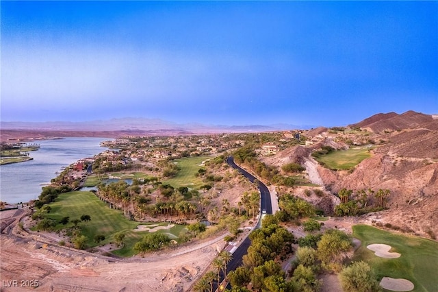 5 Rue Grimaldi Way, Henderson, NV 89011 - aerial overview of property's location featuring a water and mountain view and a golf club