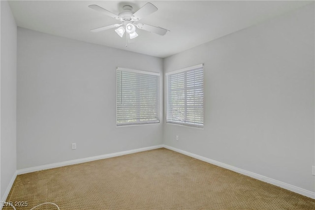10015 Willowbrook Pond Rd, Las Vegas, NV 89148 - carpeted empty room with baseboards and ceiling fan