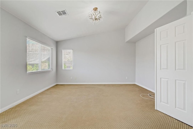 10015 Willowbrook Pond Rd, Las Vegas, NV 89148 - unfurnished bedroom with carpet floors and a chandelier