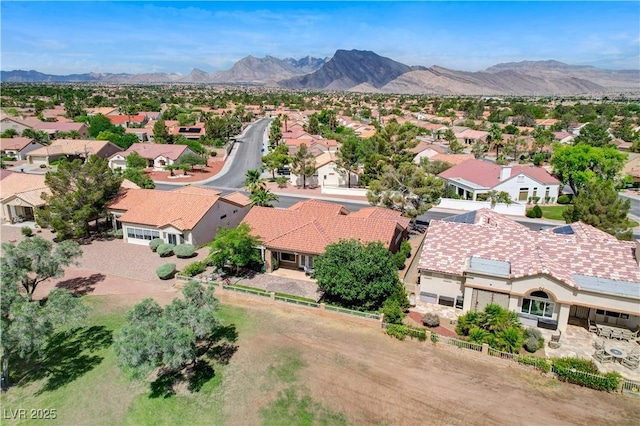 2832 Castle Bar Dr, Las Vegas, NV 89134 - aerial view of residential area with a mountainous background