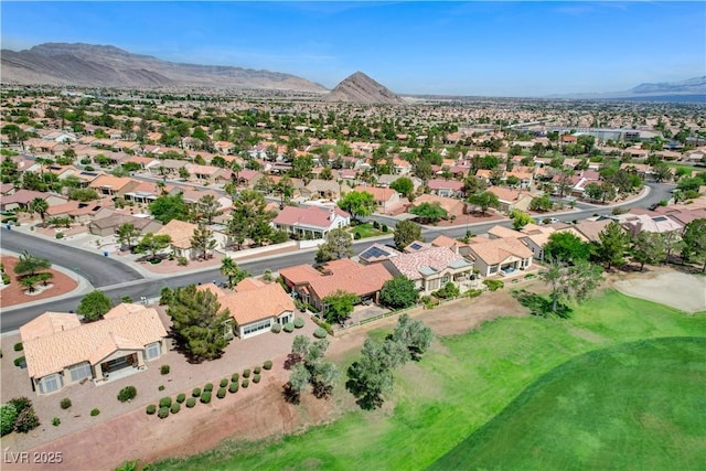 2832 Castle Bar Dr, Las Vegas, NV 89134 - aerial perspective of suburban area featuring a mountainous background