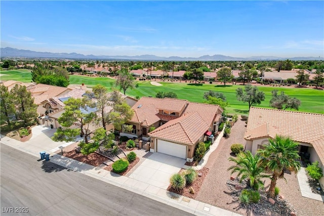 2832 Castle Bar Dr, Las Vegas, NV 89134 - aerial view of residential area with a golf course and mountains