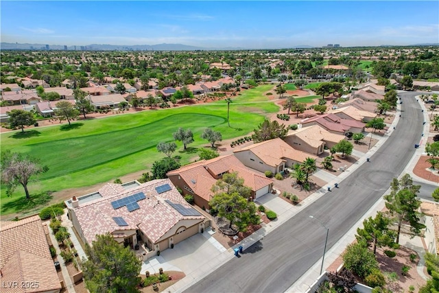 2832 Castle Bar Dr, Las Vegas, NV 89134 - aerial view of residential area with a mountainous background and a local golf course
