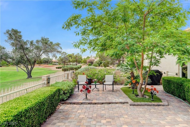 2832 Castle Bar Dr, Las Vegas, NV 89134 - view of patio / terrace featuring golf course view