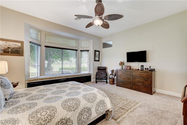 2832 Castle Bar Dr, Las Vegas, NV 89134 - carpeted bedroom featuring ceiling fan and baseboards