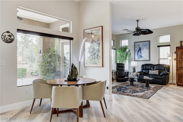 2832 Castle Bar Dr, Las Vegas, NV 89134 - dining room featuring wood finished floors and a ceiling fan