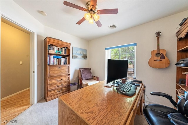200 E Domingo St, Pahrump, NV 89048 - office space featuring a ceiling fan and light carpet