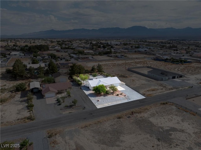 200 E Domingo St, Pahrump, NV 89048 - aerial view of property and surrounding area featuring mountains