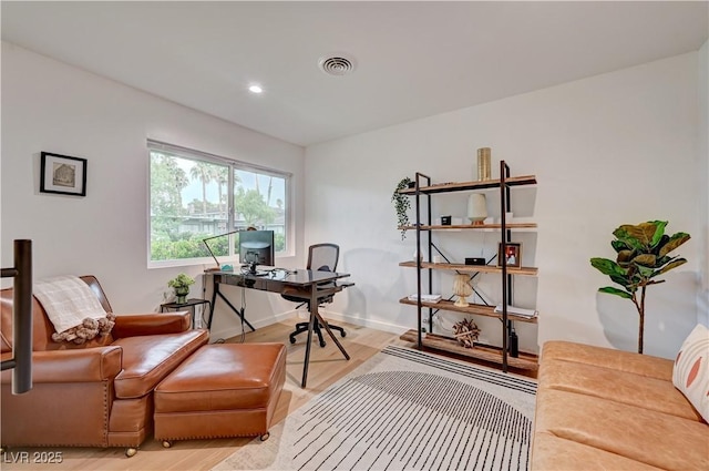 3022 El Camino Ave, Las Vegas, NV 89102 - office area with light wood-style floors and recessed lighting