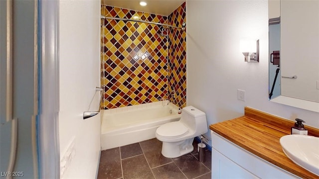 1518 Golden Arrow Dr, Las Vegas, NV 89169 - full bath with vanity, shower / tub combination, and tile patterned flooring
