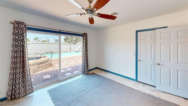 1518 Golden Arrow Dr, Las Vegas, NV 89169 - spare room featuring ceiling fan and baseboards