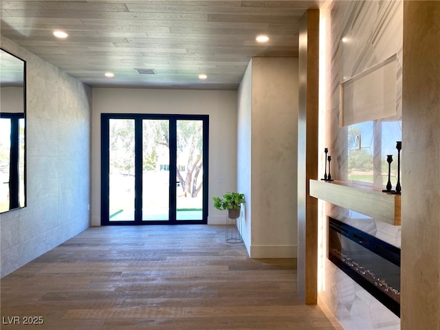 3012 Hawksdale Dr, Las Vegas, NV 89134 - entryway with wood finished floors and recessed lighting