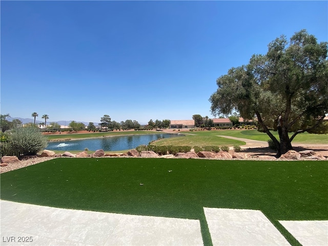 3012 Hawksdale Dr, Las Vegas, NV 89134 - view of grassy yard featuring a water view