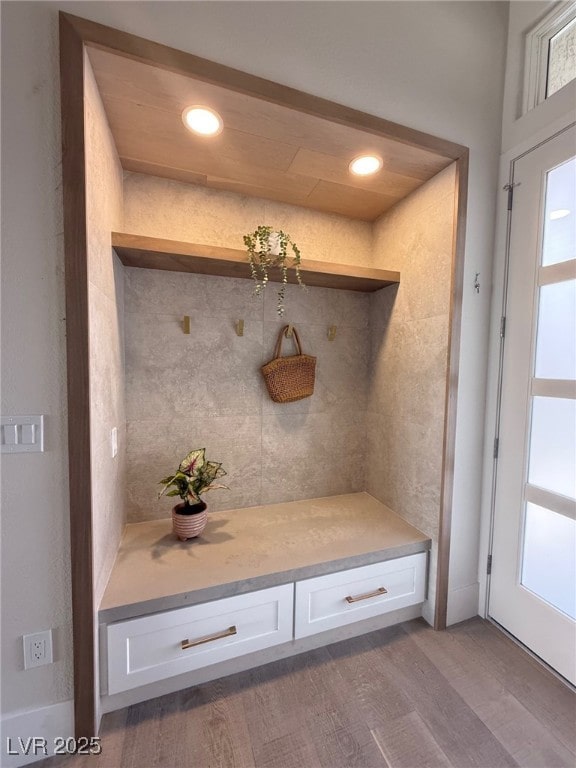 3012 Hawksdale Dr, Las Vegas, NV 89134 - mudroom featuring light wood-type flooring