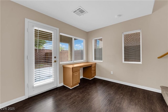 9489 Country Highlands Ct, Las Vegas, NV 89178 - unfurnished office with dark wood finished floors and baseboards