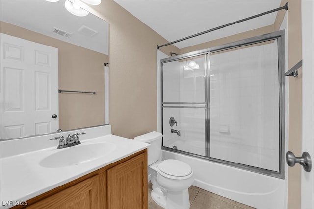 9489 Country Highlands Ct, Las Vegas, NV 89178 - bathroom with vanity, combined bath / shower with glass door, and tile patterned floors