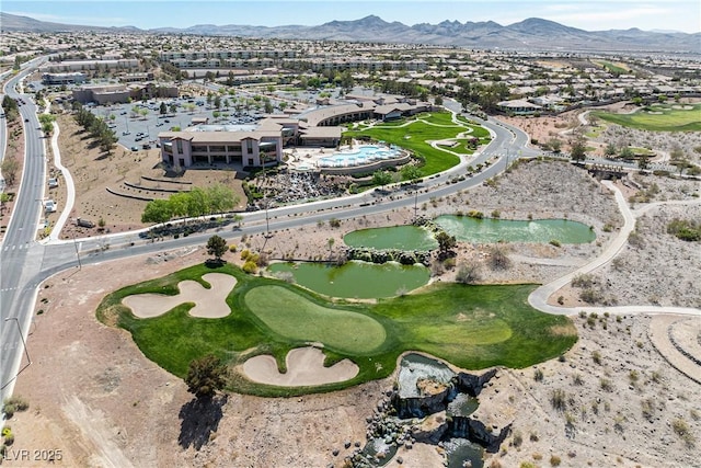 2606 Crested Butte St, Henderson, NV 89052 - aerial view of property's location featuring a water and mountain view and nearby suburban area