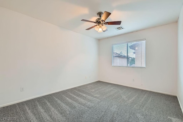 6349 Blushing Willow St, North Las Vegas, NV 89081 - spare room with dark colored carpet and ceiling fan