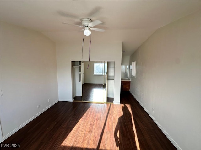 1332 Wheatland Way, Las Vegas, NV 89128 - unfurnished bedroom with wood finished floors, a closet, and ceiling fan