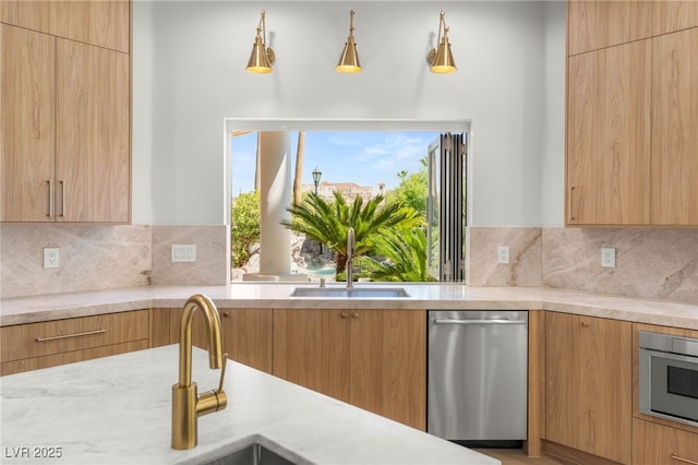 8617 Titleist Cir, Las Vegas, NV 89117 - kitchen with modern cabinets, dishwasher, and decorative backsplash