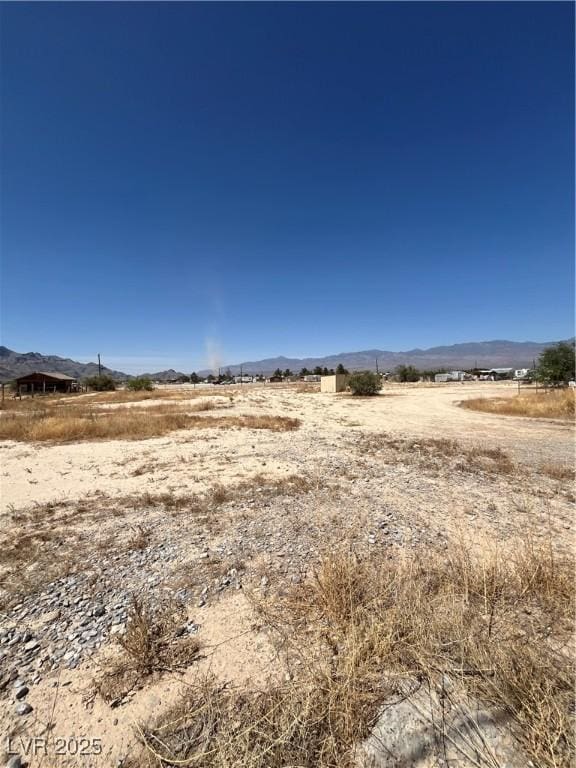 2170 W Gally Rd, Pahrump, NV 89060 - view of yard featuring a mountain view and a rural view