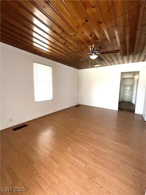 2170 W Gally Rd, Pahrump, NV 89060 - spare room featuring ceiling fan, wooden ceiling, and wood finished floors