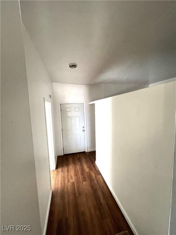 2170 W Gally Rd, Pahrump, NV 89060 - hall with baseboards and dark wood finished floors