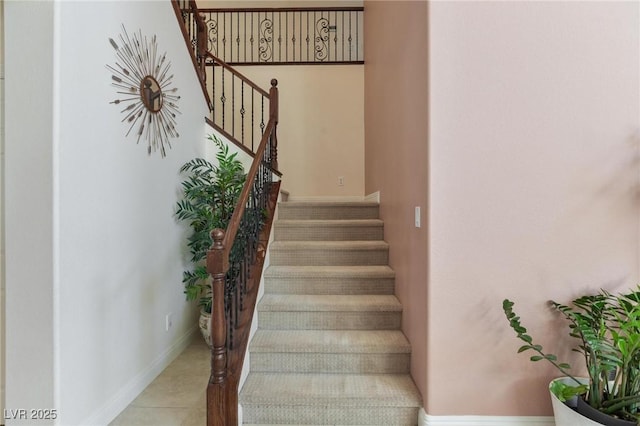 7112 Rancho De Taos Ct, Las Vegas, NV 89130 - stairway with baseboards